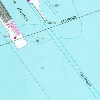 United States Geological Survey Gulfport South, MS (1954, 24000-Scale) digital map