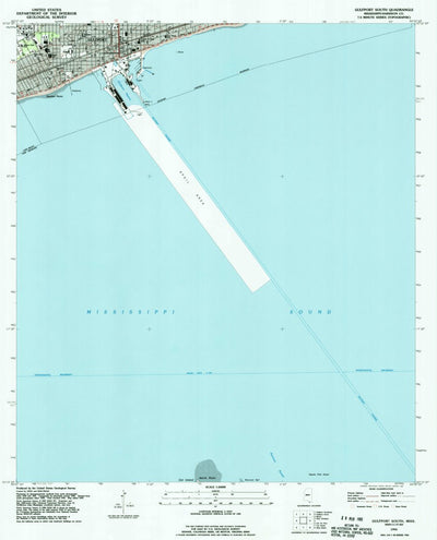 United States Geological Survey Gulfport South, MS (1994, 24000-Scale) digital map