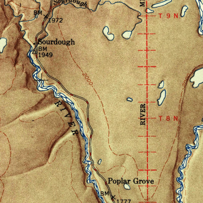 United States Geological Survey Gulkana, AK (1951, 250000-Scale) digital map