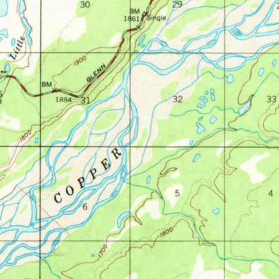 United States Geological Survey Gulkana B-2, AK (1949, 63360-Scale) digital map