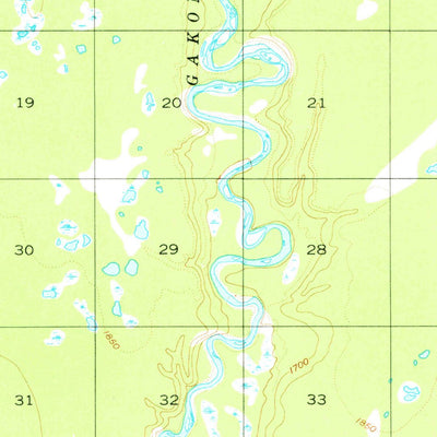 United States Geological Survey Gulkana B-3, AK (1950, 63360-Scale) digital map