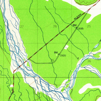 United States Geological Survey Gulkana C-2, AK (1949, 63360-Scale) digital map
