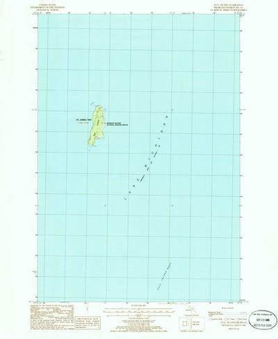 United States Geological Survey Gull Island, MI (1986, 24000-Scale) digital map