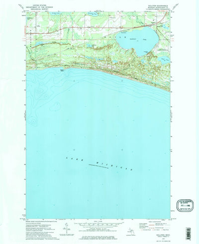 United States Geological Survey Gulliver, MI (1972, 24000-Scale) digital map