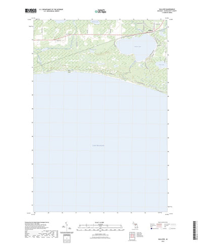 United States Geological Survey Gulliver, MI (2023, 24000-Scale) digital map