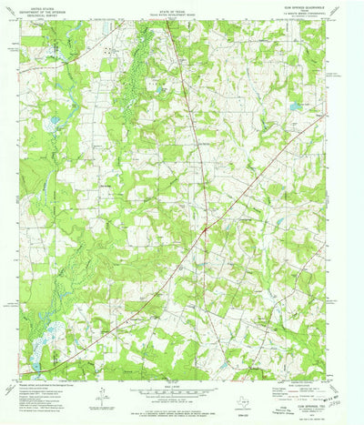 United States Geological Survey Gum Springs, TX (1973, 24000-Scale) digital map