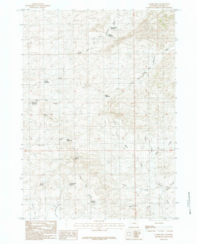 United States Geological Survey Gumbo Hill, WY (1984, 24000-Scale) digital map