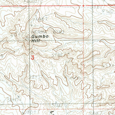 United States Geological Survey Gumbo Hill, WY (1984, 24000-Scale) digital map