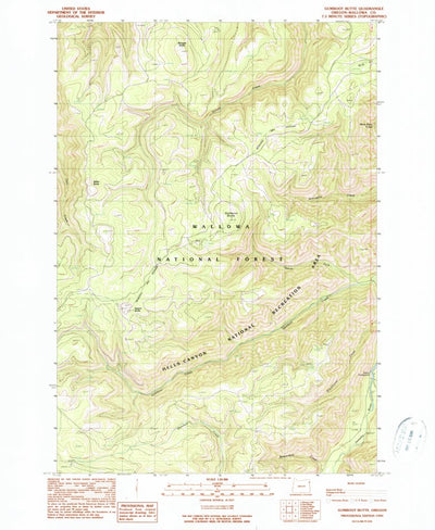 United States Geological Survey Gumboot Butte, OR (1990, 24000-Scale) digital map