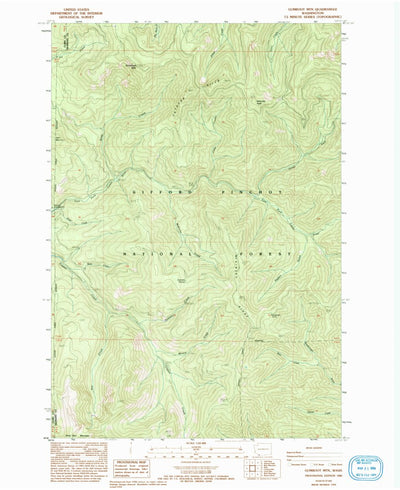 United States Geological Survey Gumboot Mountain, WA (1986, 24000-Scale) digital map