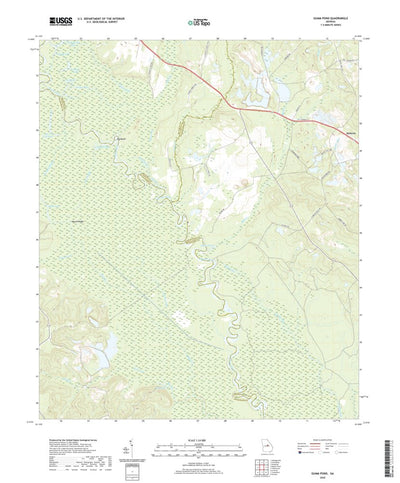 United States Geological Survey Gumm Pond, GA (2020, 24000-Scale) digital map