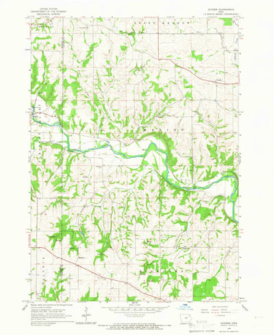 United States Geological Survey Gunder, IA (1965, 24000-Scale) digital map