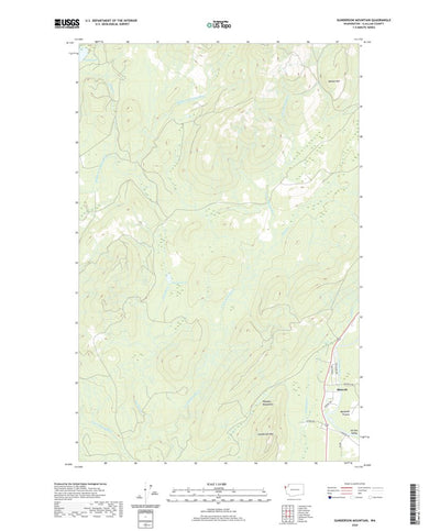 United States Geological Survey Gunderson Mountain, WA (2020, 24000-Scale) digital map