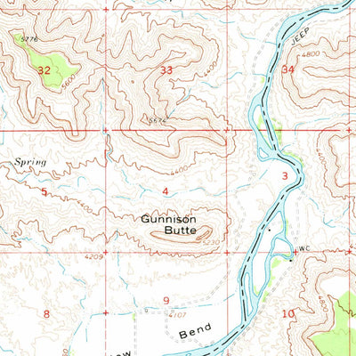 United States Geological Survey Gunnison Butte, UT (1963, 62500-Scale) digital map