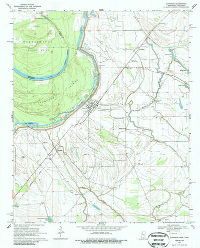 United States Geological Survey Gunnison, MS-AR (1969, 24000-Scale) digital map