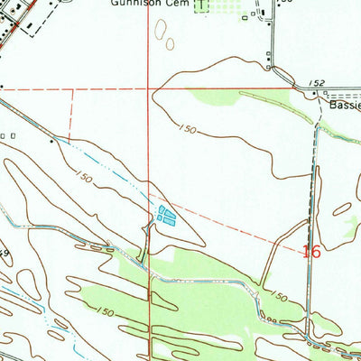 United States Geological Survey Gunnison, MS-AR (1969, 24000-Scale) digital map