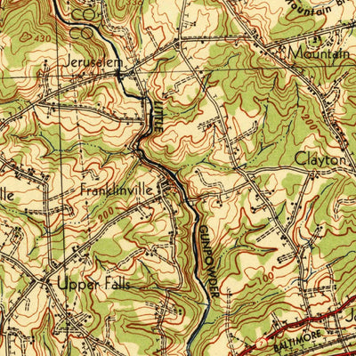 United States Geological Survey Gunpowder, MD (1941, 62500-Scale) digital map