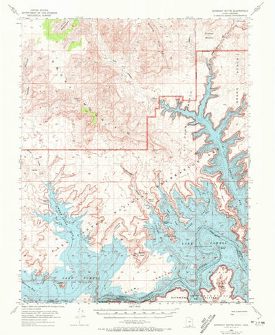 United States Geological Survey Gunsight Butte, UT-AZ (1953, 62500-Scale) digital map