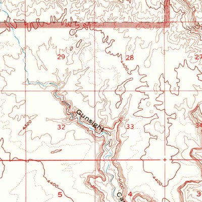 United States Geological Survey Gunsight Butte, UT-AZ (1953, 62500-Scale) digital map
