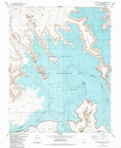 United States Geological Survey Gunsight Butte, UT-AZ (1985, 24000-Scale) digital map