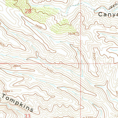 United States Geological Survey Gunsight Canyon, AZ (1967, 24000-Scale) digital map