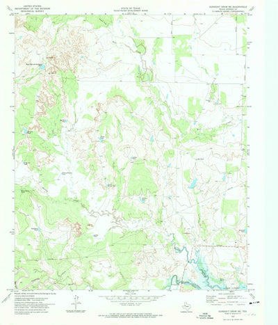 United States Geological Survey Gunsight Draw NE, TX (1970, 24000-Scale) digital map