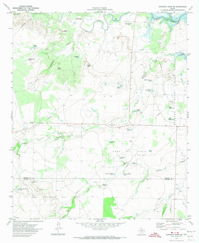 United States Geological Survey Gunsight Draw SE, TX (1970, 24000-Scale) digital map