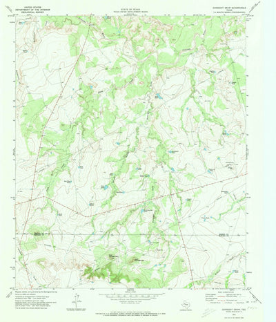 United States Geological Survey Gunsight Draw, TX (1970, 24000-Scale) digital map