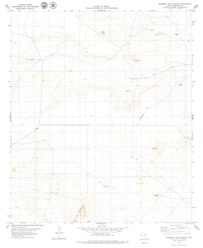 United States Geological Survey Gunsight Hills North, TX (1979, 24000-Scale) digital map