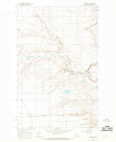 United States Geological Survey Gunsight, MT (1966, 24000-Scale) digital map