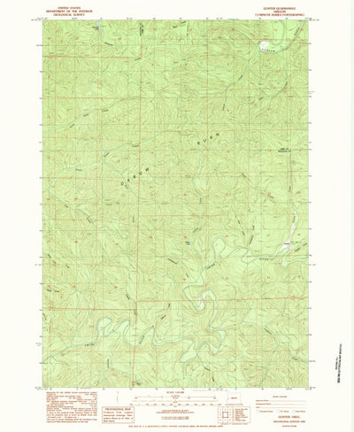 United States Geological Survey Gunter, OR (1984, 24000-Scale) digital map