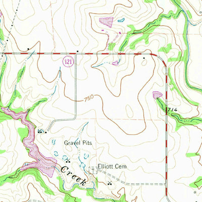 United States Geological Survey Gunter, TX (1961, 24000-Scale) digital map