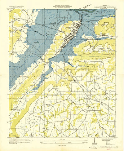 United States Geological Survey Guntersville, AL (1936, 24000-Scale) digital map