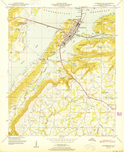 United States Geological Survey Guntersville, AL (1950, 24000-Scale) digital map