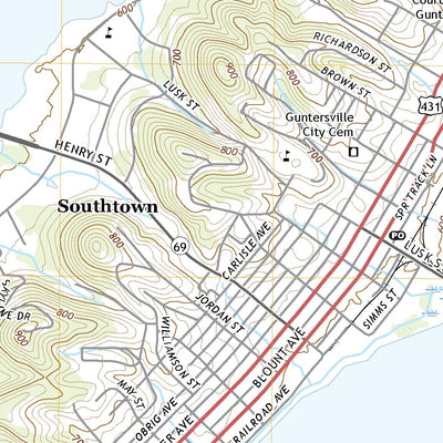 United States Geological Survey Guntersville, AL (2020, 24000-Scale) digital map
