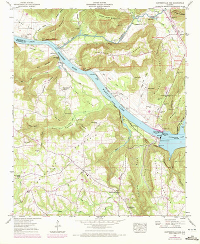 United States Geological Survey Guntersville Dam, AL (1948, 24000-Scale) digital map