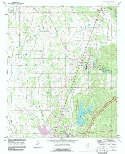 United States Geological Survey Guntown, MS (1992, 24000-Scale) digital map