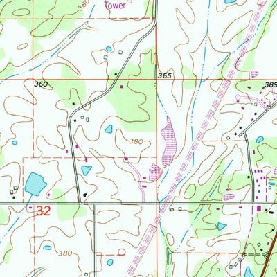 United States Geological Survey Guntown, MS (1992, 24000-Scale) digital map