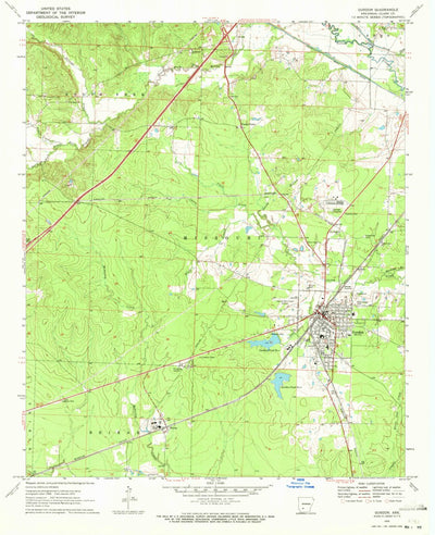 United States Geological Survey Gurdon, AR (1970, 24000-Scale) digital map