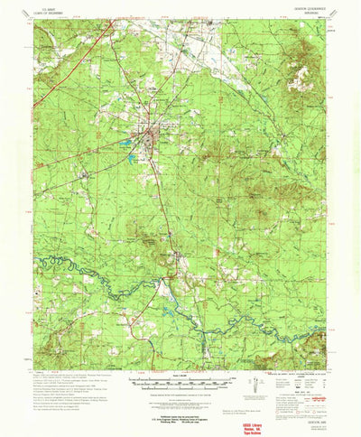 United States Geological Survey Gurdon, AR (1972, 62500-Scale) digital map