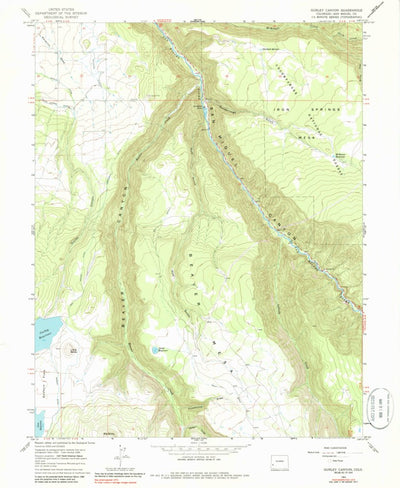 United States Geological Survey Gurley Canyon, CO (1964, 24000-Scale) digital map