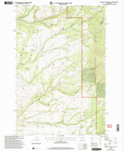 United States Geological Survey Gurnett Creek East, MT (2001, 24000-Scale) digital map