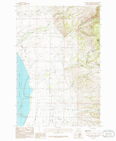 United States Geological Survey Gurnett Creek West, MT (1986, 24000-Scale) digital map