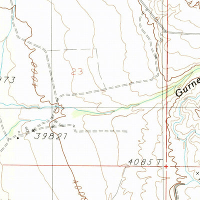 United States Geological Survey Gurnett Creek West, MT (1986, 24000-Scale) digital map