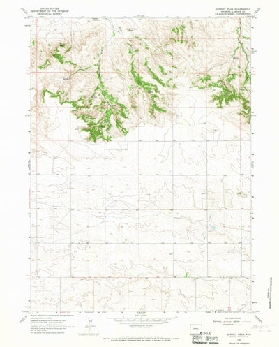 United States Geological Survey Gurney Peak, WY (1963, 24000-Scale) digital map