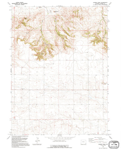 United States Geological Survey Gurney Peak, WY (1991, 24000-Scale) digital map