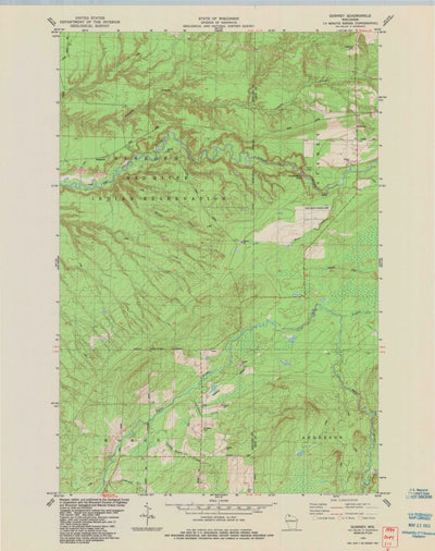 United States Geological Survey Gurney, WI (1984, 24000-Scale) digital map