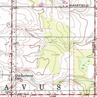 United States Geological Survey Gustavus, OH (1994, 24000-Scale) digital map