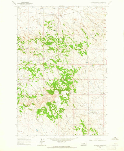 United States Geological Survey Guthridge Ranch, MT (1962, 24000-Scale) digital map