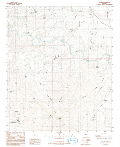 United States Geological Survey Guthrie, AZ (1986, 24000-Scale) digital map
